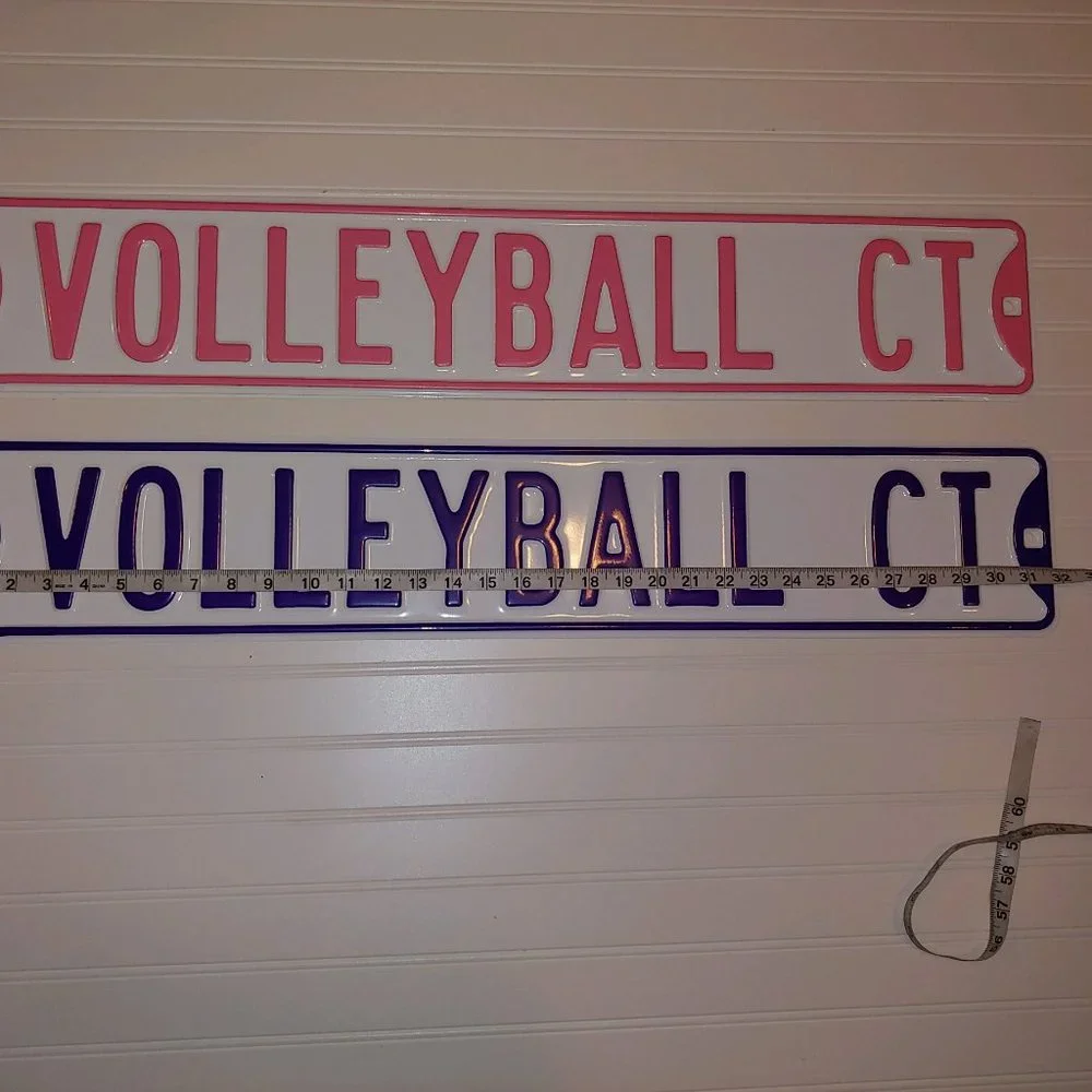 Volleyball Metal Street Sign Purple & White - NEW!